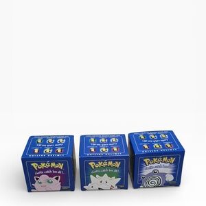 NEW Pokemon 23k Gold Plated Trading Card Set Of 3 Togepi Poliwhirl Jigglypuff